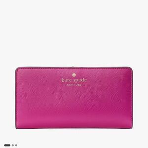 Kate Spade Schuyler Large Slim Bifold Wallet in Baja Rose